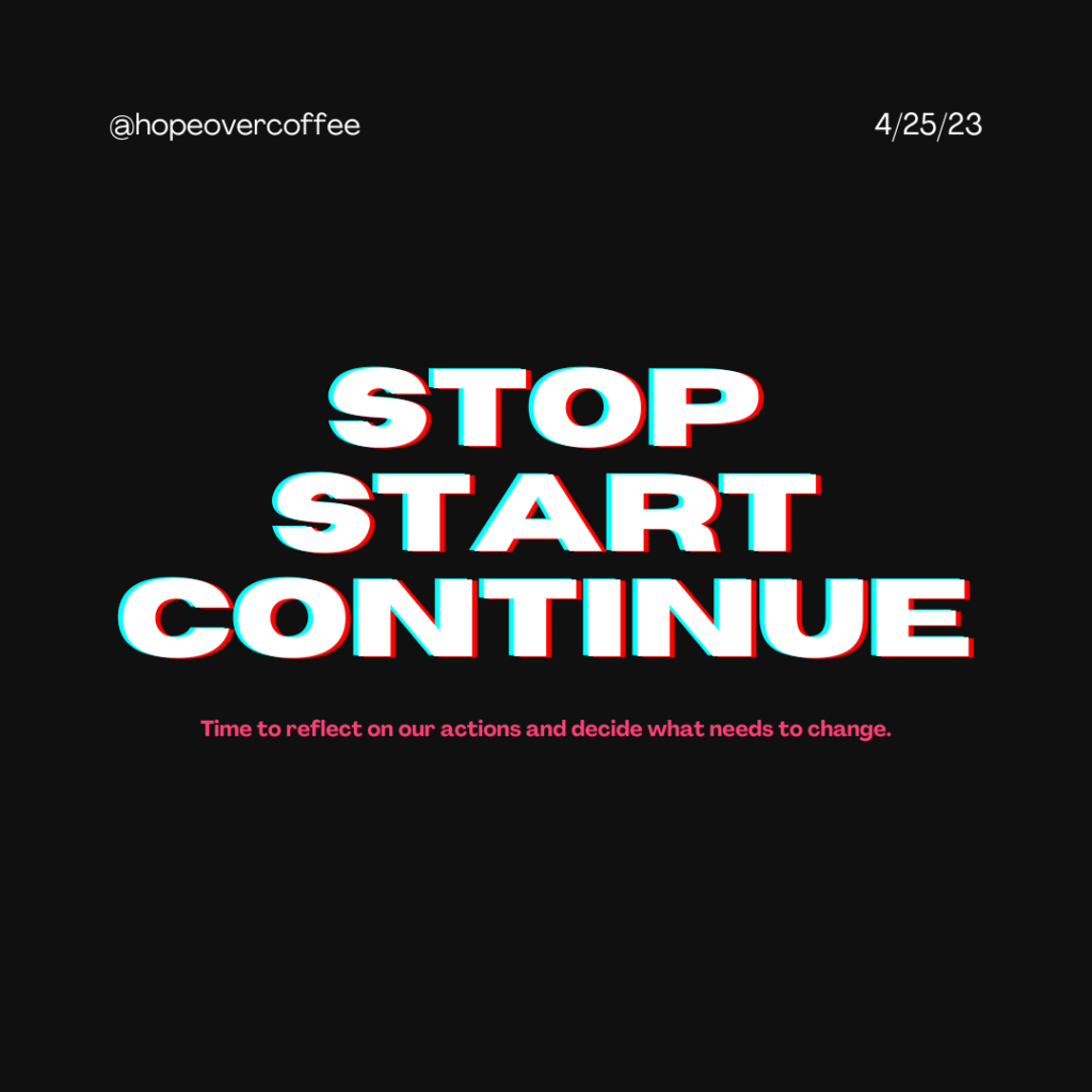 Stop Start Continue